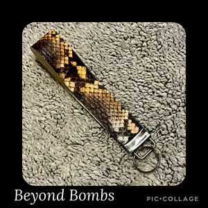 Snake skin Pattern Wristlet - Handmade